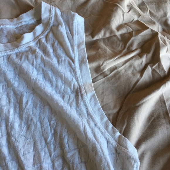 Women’s EVOLUTION AND CREATION White Textured Muscle Tank Top with Mild Crop - Picture 10 of 12